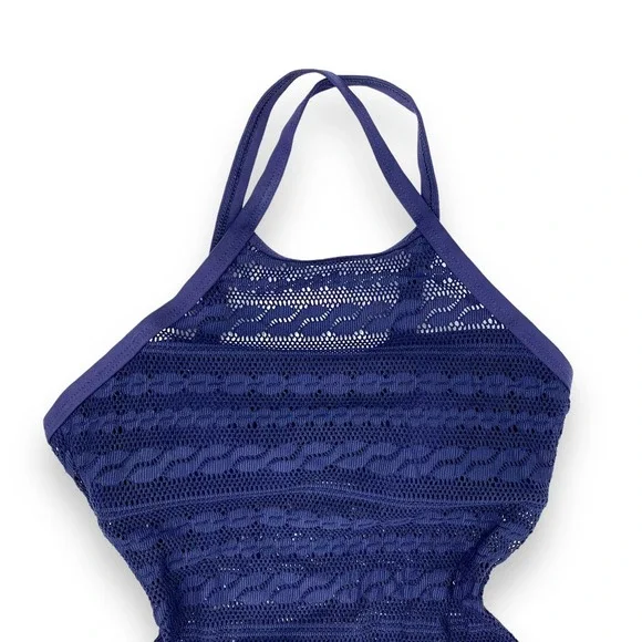❌SOLD❌ Y2K NAUTICA navy blue lace one piece swimsuit - Picture 3 of 16